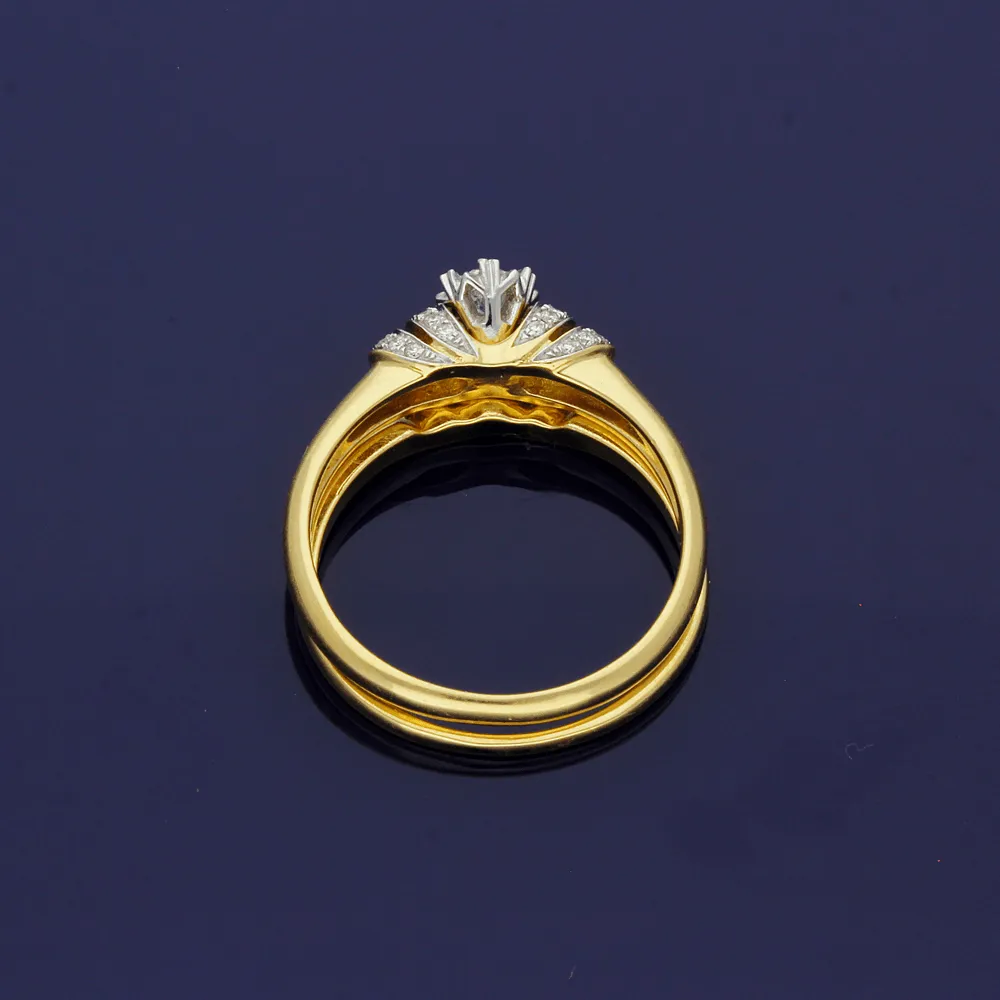 18ct Yellow Gold Diamond Bridal Set