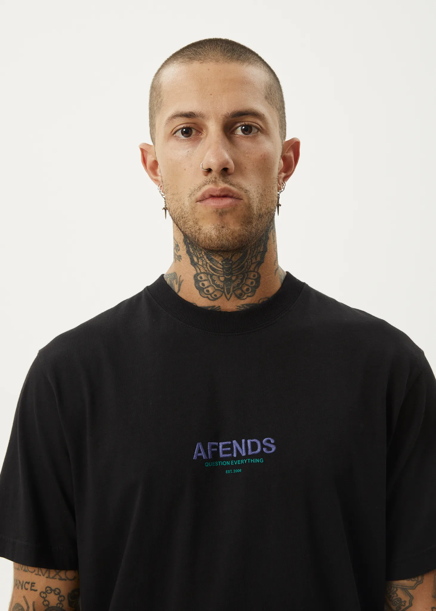 AFENDS Mens Vinyl - Retro Fit Tee - Black