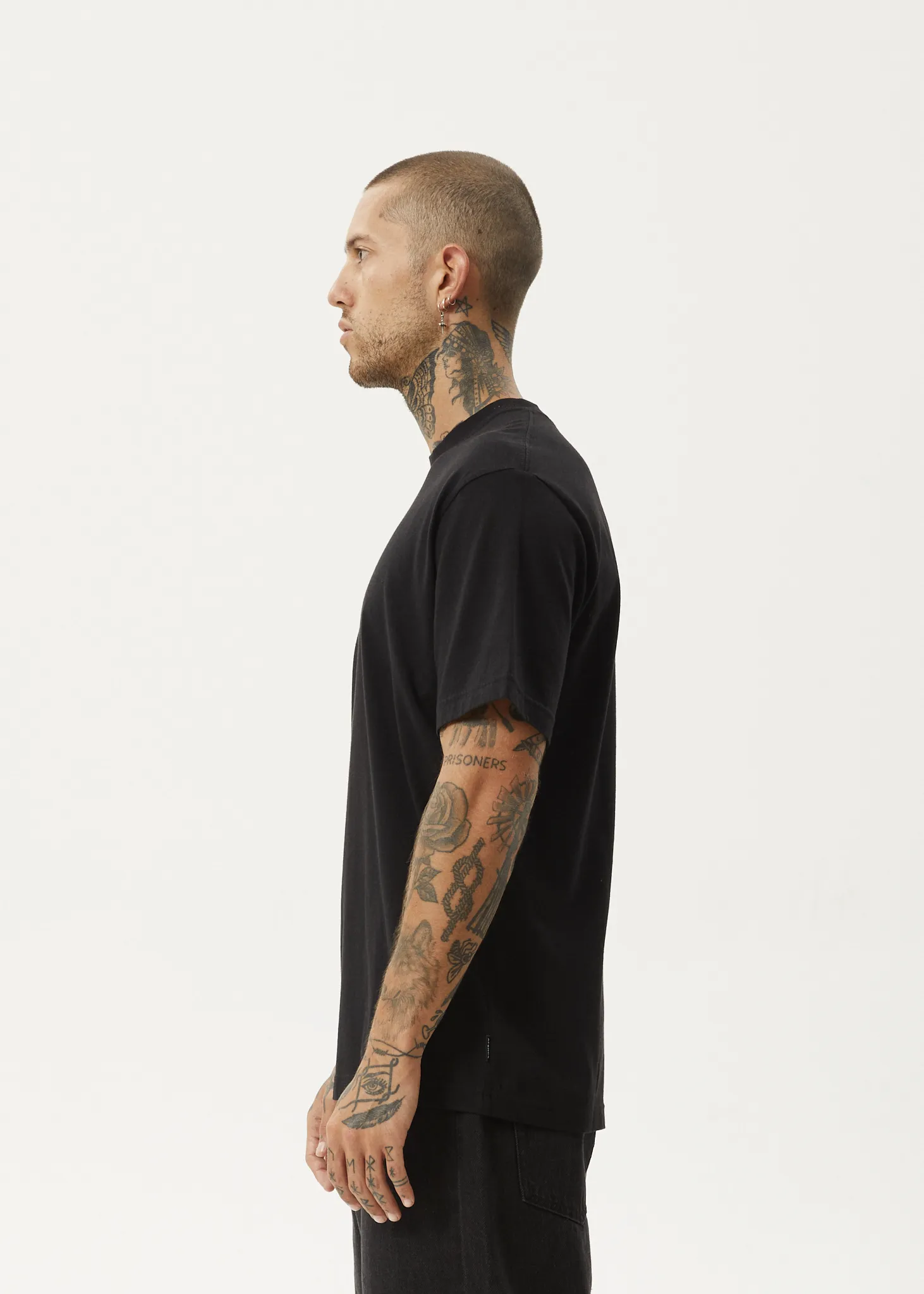 AFENDS Mens Vinyl - Retro Fit Tee - Black