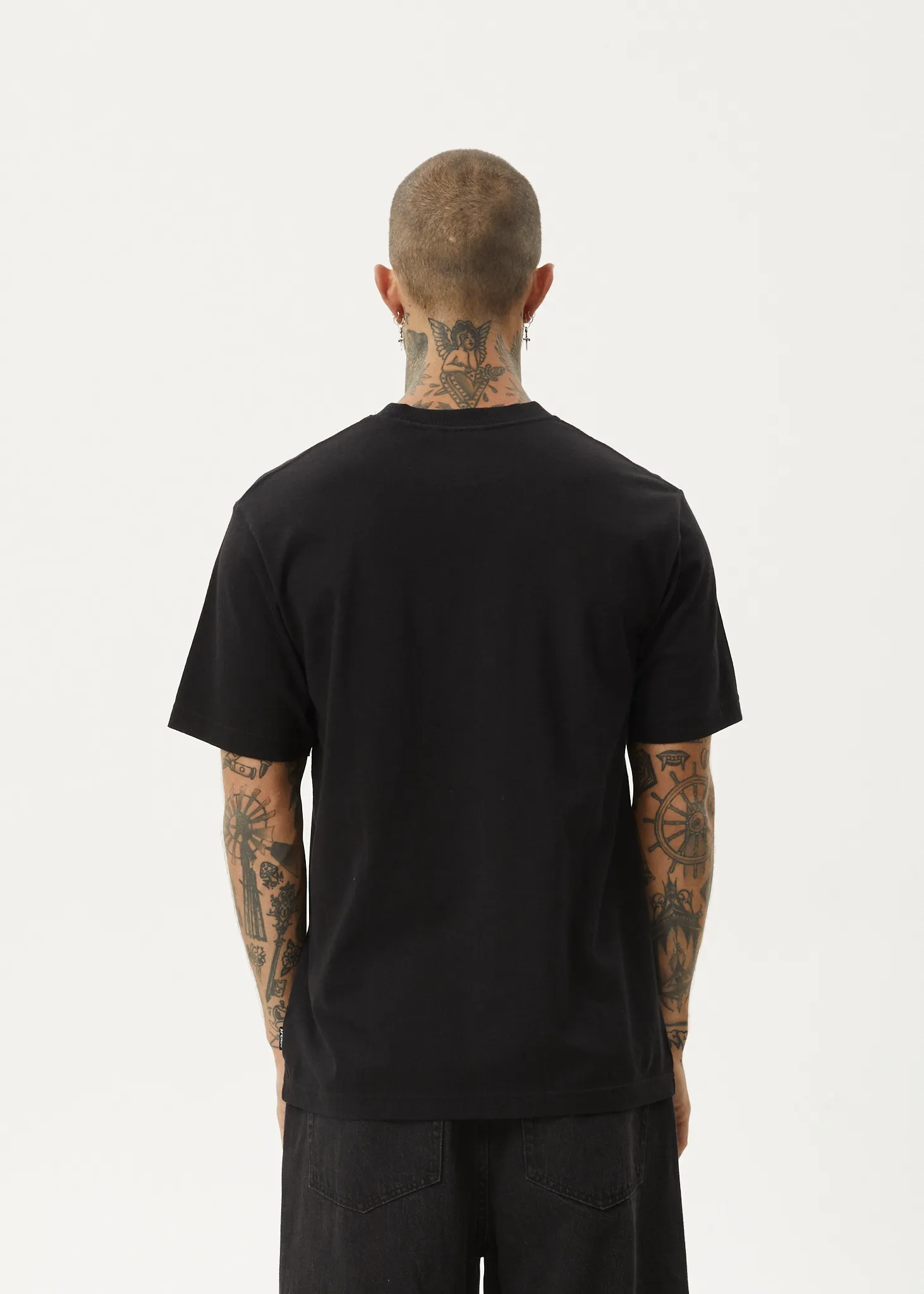 AFENDS Mens Vinyl - Retro Fit Tee - Black