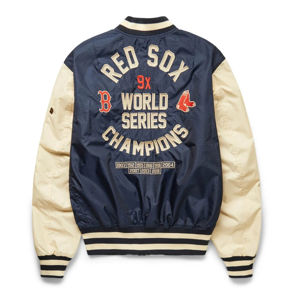 ALPHA INDUSTRIES RED SOX BOMBER JACKET