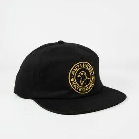 Anti Hero Skateboards - Basic Pigeon Round Snapback Cap - Black / Gold