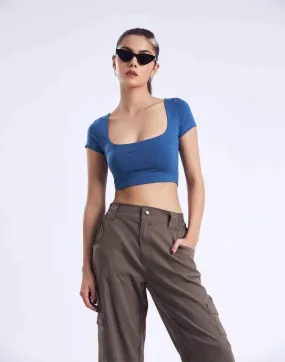 Audrey Scoop Neck Crop Top