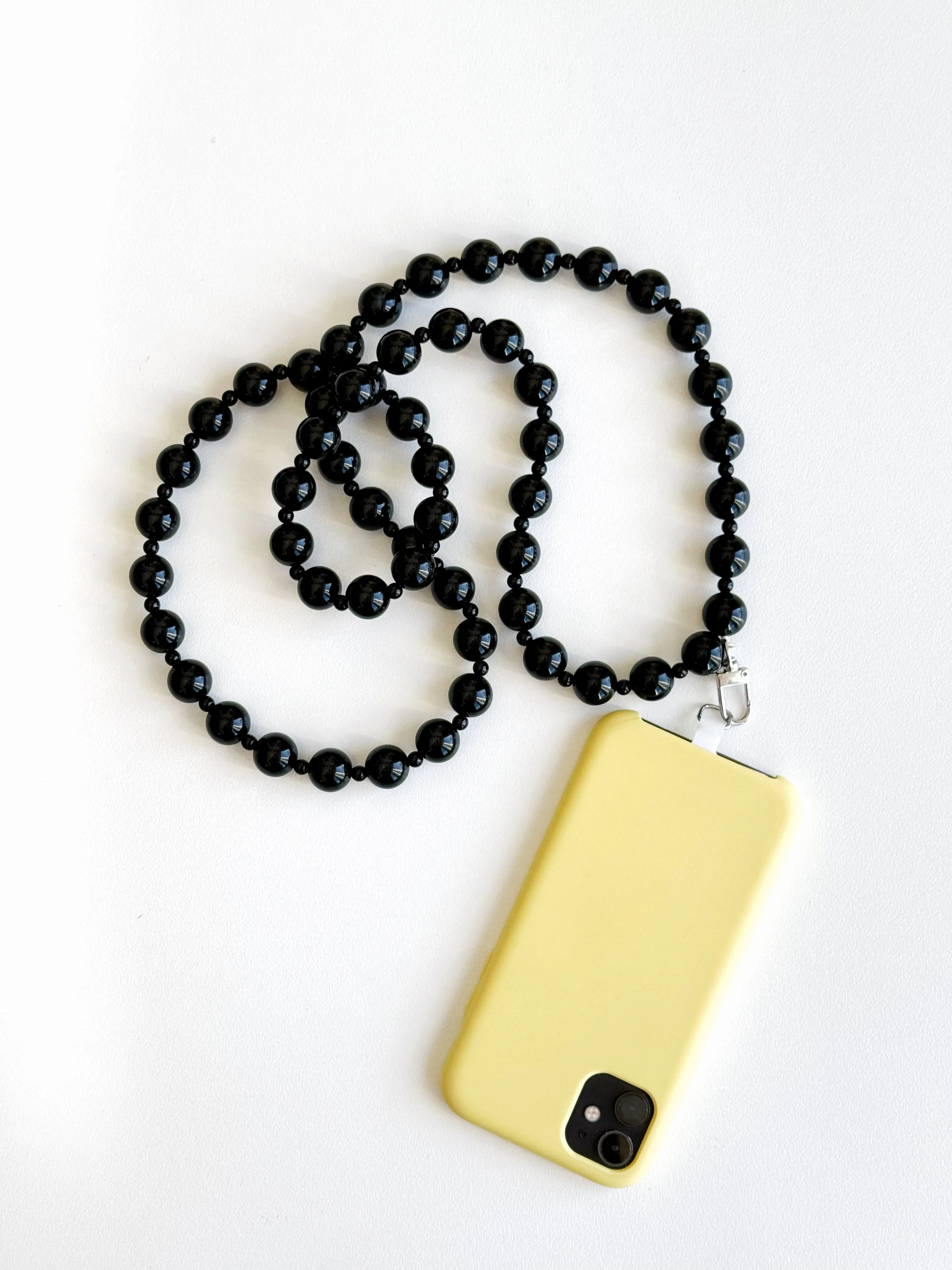 Bella Cross Body Phone Chain - Black