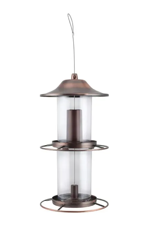 Bird Feeder - Two Tier Copper Panorama