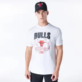 Chicago Bulls NBA Wordmark Graphic White T-Shirt