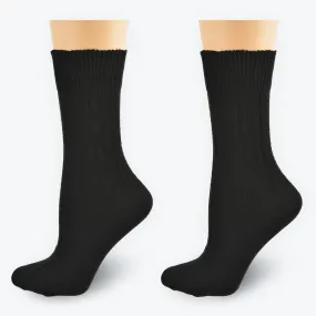 Classic Cable Knit Acrylic Crew Socks 2 pair pack