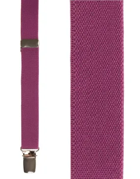 Dark Pink Oxford Suspenders