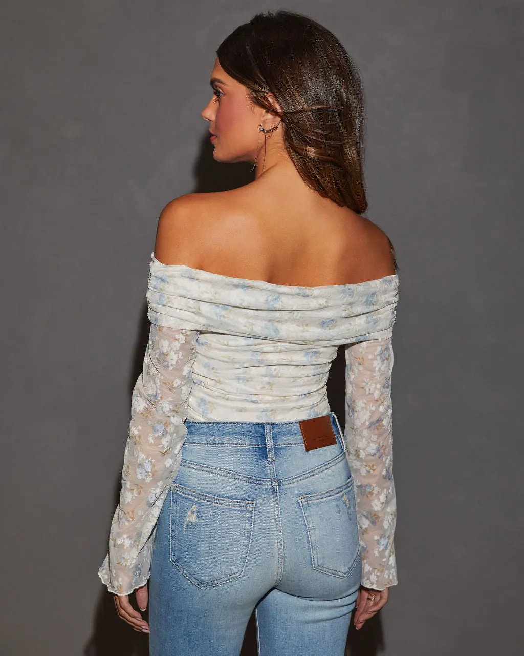 Eyes For You Off The Shoulder Mesh Top