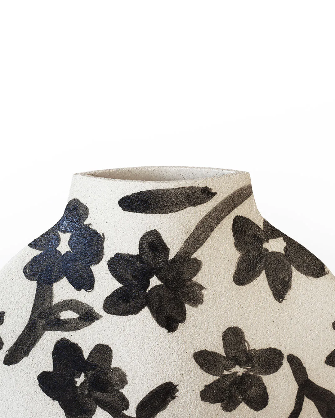 'Flowers Pattern' Ceramic Illustrated Vase