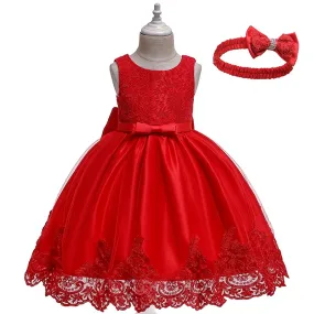 Girls Flower Lace Gown