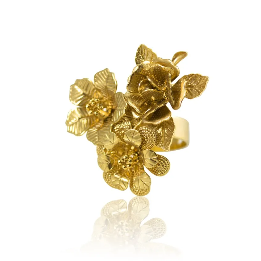 Gold Plated Bouquet Ring