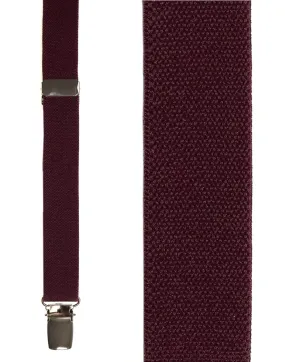 Kids Burgundy Oxford Suspenders