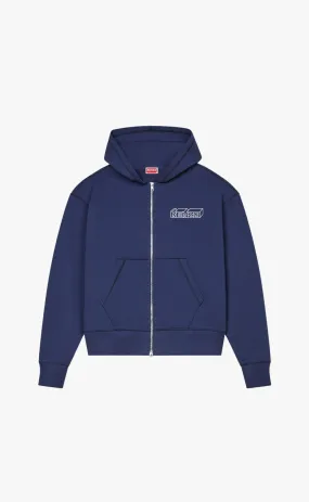 KUBE EMB FULL ZIP MIDNIGHT BLUE HOODIE