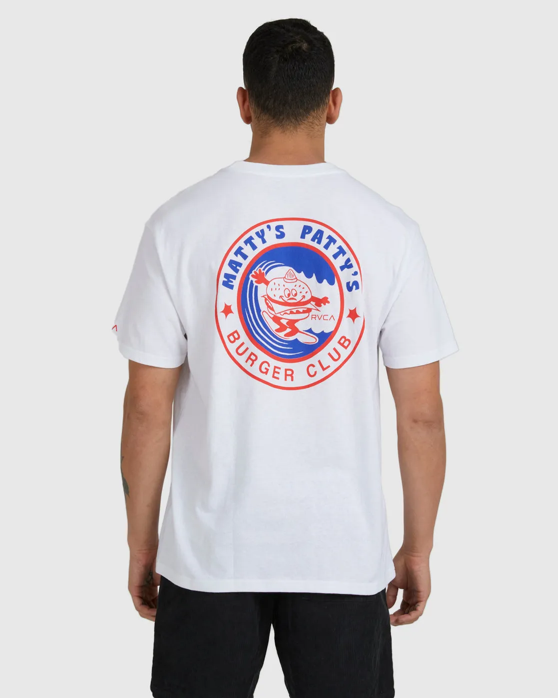 Mattys Pattys Burger Club Tee - White