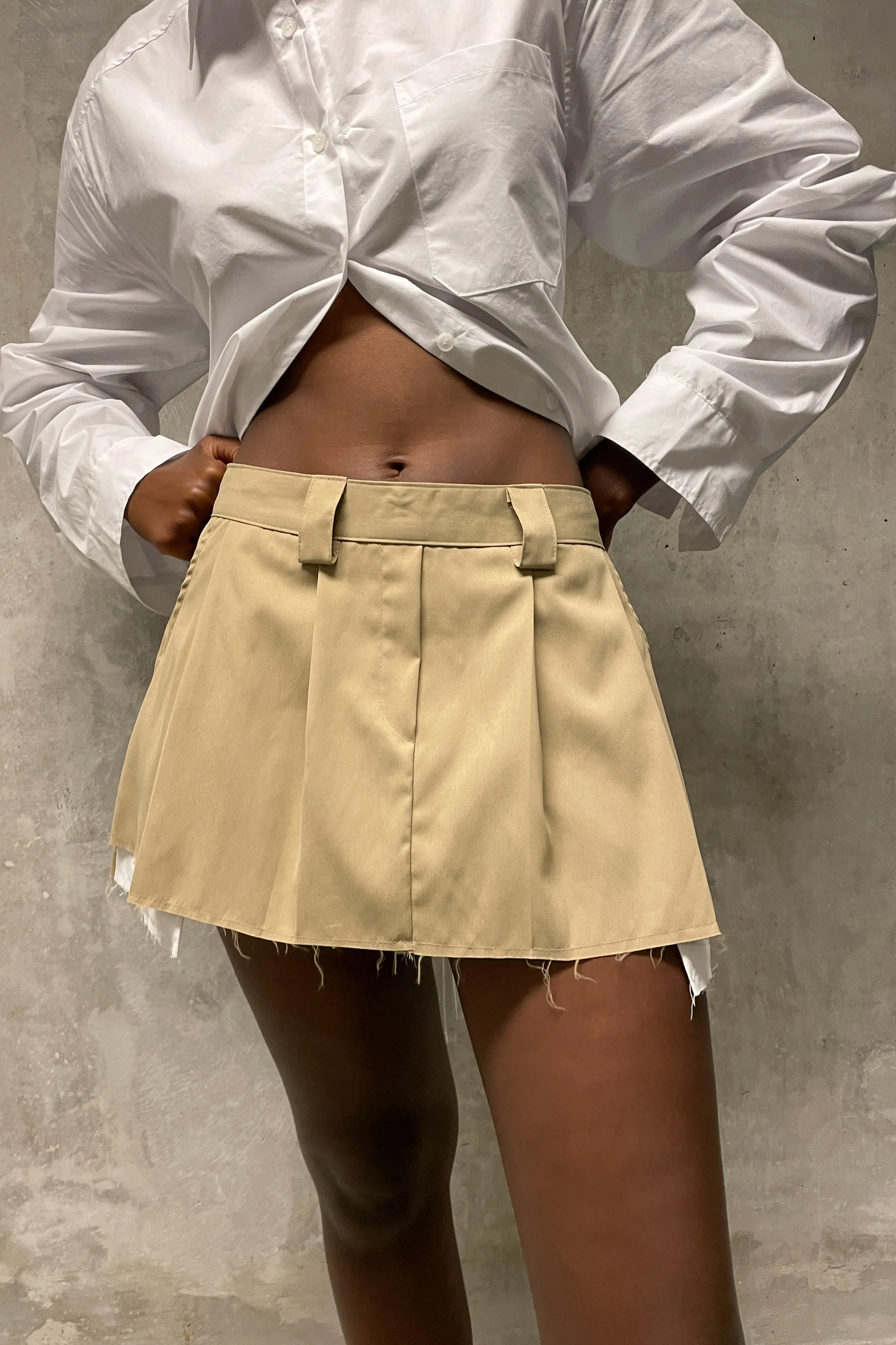 PLEATED MINI SKIRT