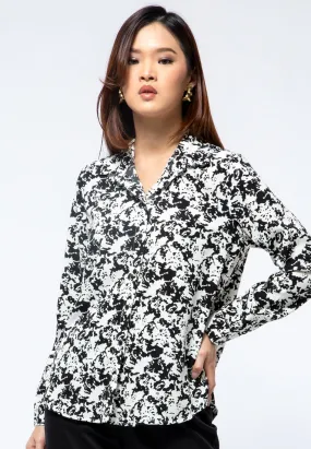 Printed Long Sleeve Blouse