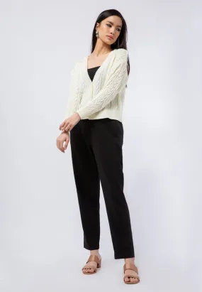 Regular Fit Cropped Cardigan