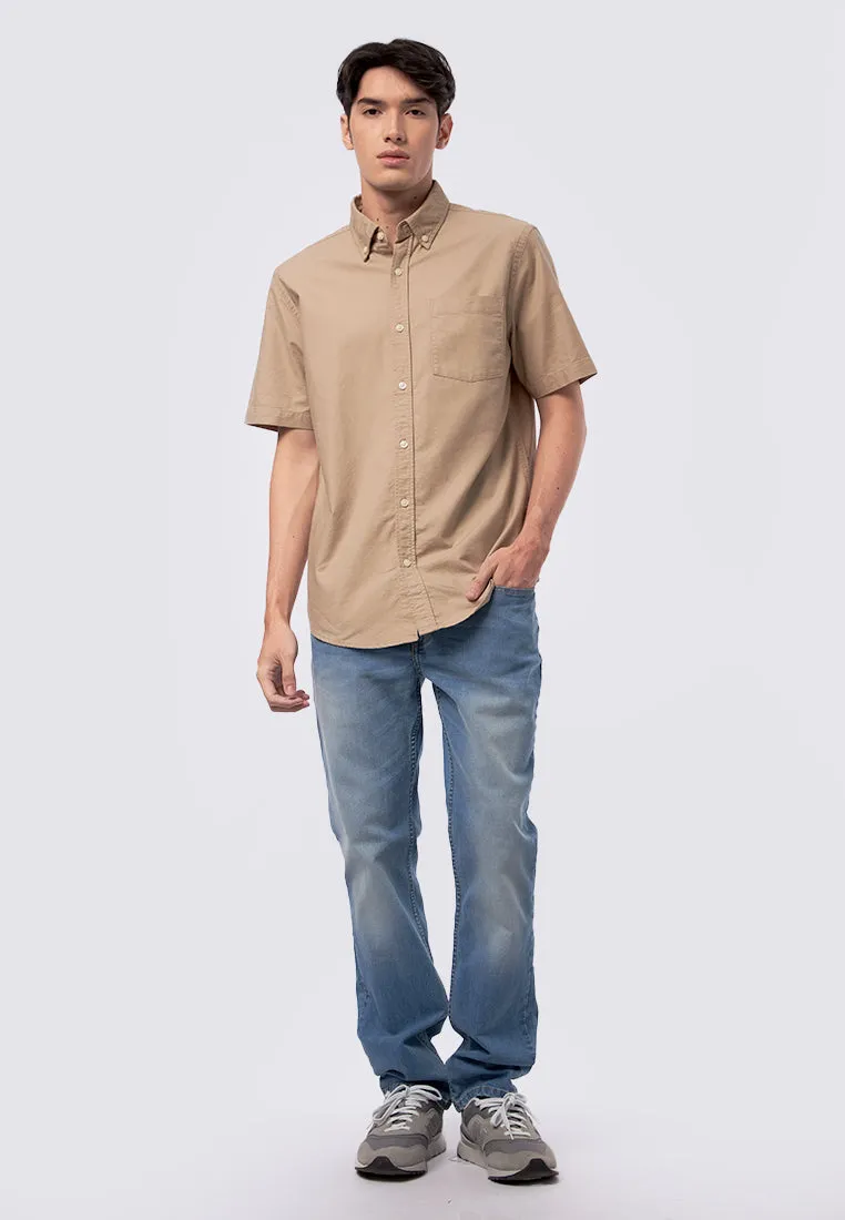 Regular Fit Short Sleeve Oxford Shirt