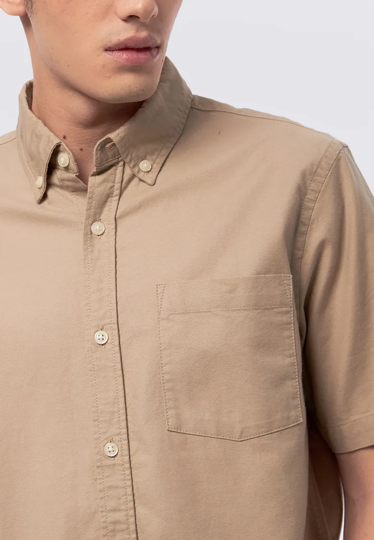 Regular Fit Short Sleeve Oxford Shirt