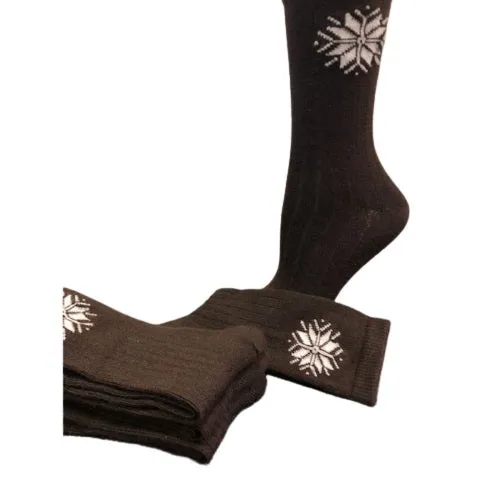 Snowflake Pattern Soft Acrylic Crew Women's Socks