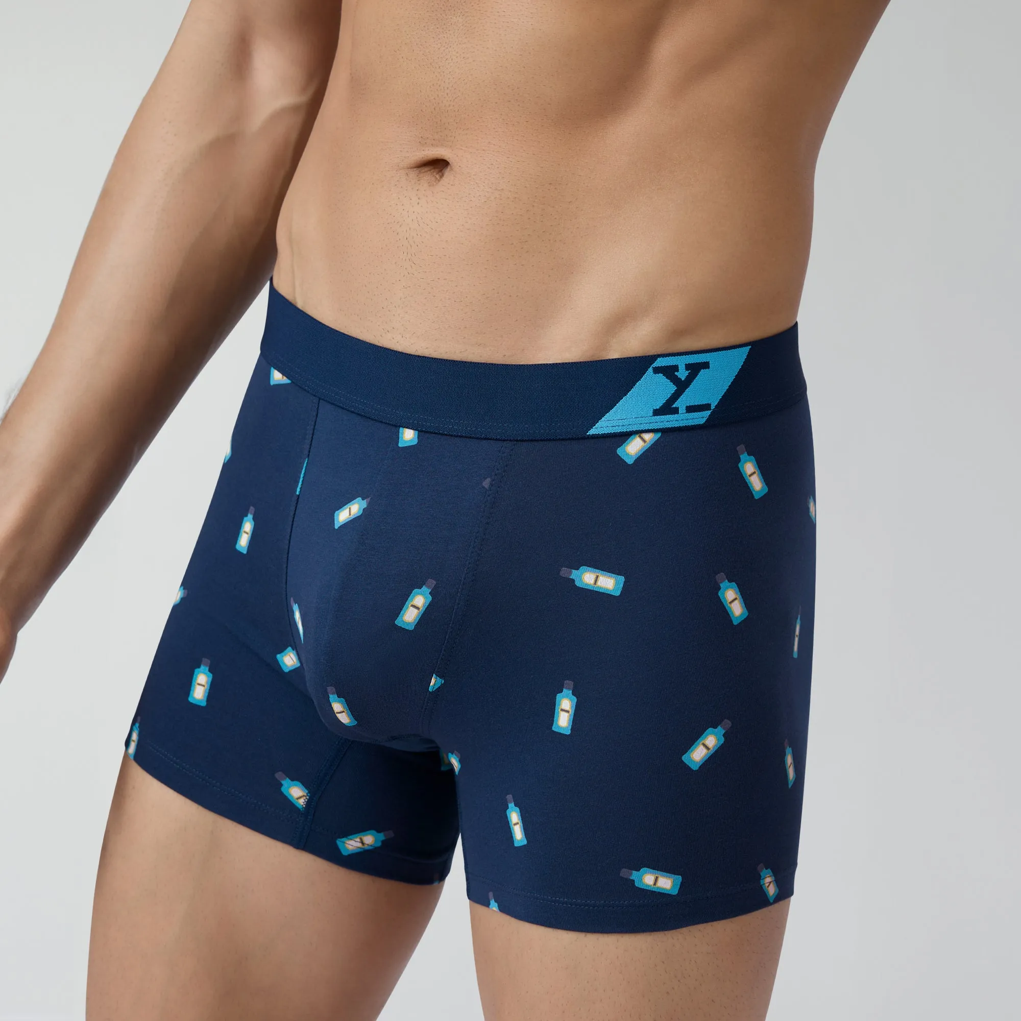 Splash Cotton Stretch Trunks Gin Blue