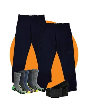 Tradies WP-4 Twin Value Pack - Navy