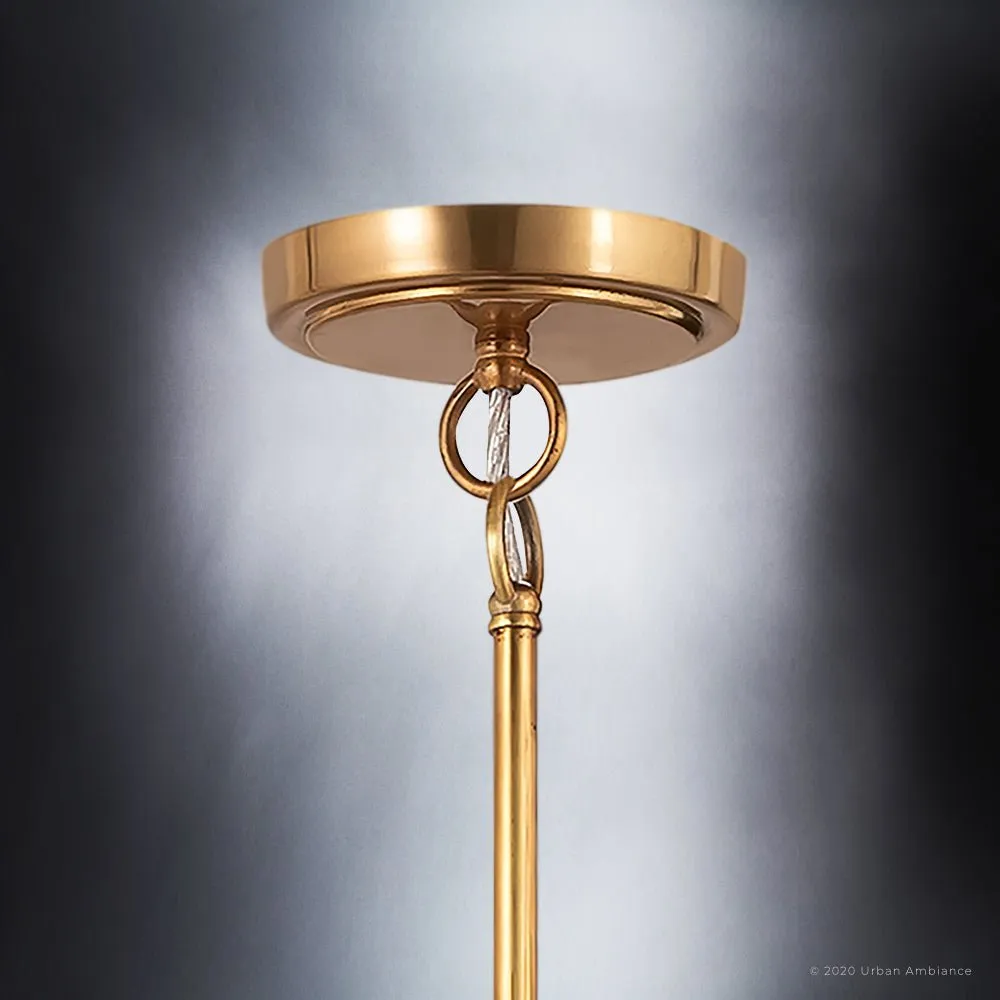 UEX2471 Luxe Industrial Pendant 16''H x 15''W, Satin Brass Finish, Waterford Collection