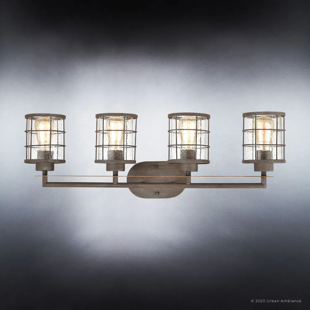 UEX2652 Utilitarian Bath Light 11''H x 33''W, Warm Coffee Finish, Jeannette Collection