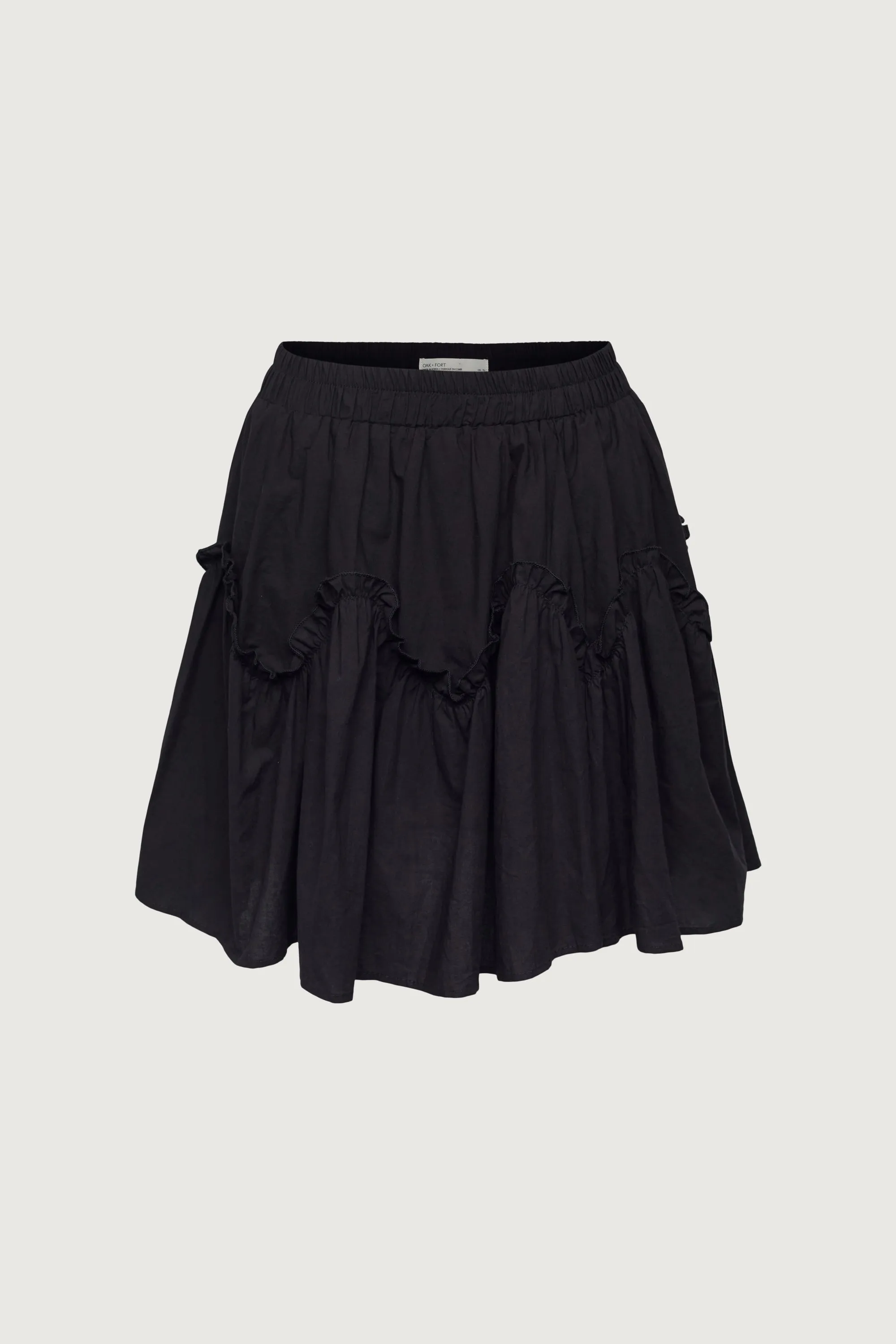 WAVY TIERED MINI SKIRT